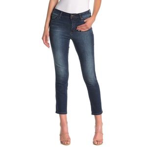 Tahari Slim Straight Crop Blue Jeans waist 29 sz 8